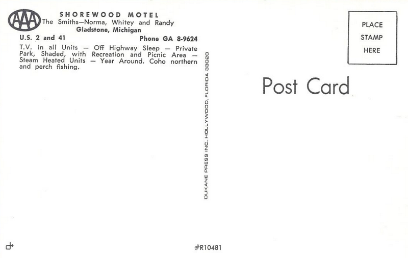 Shorewood Motel - Old Postcard (newer photo)